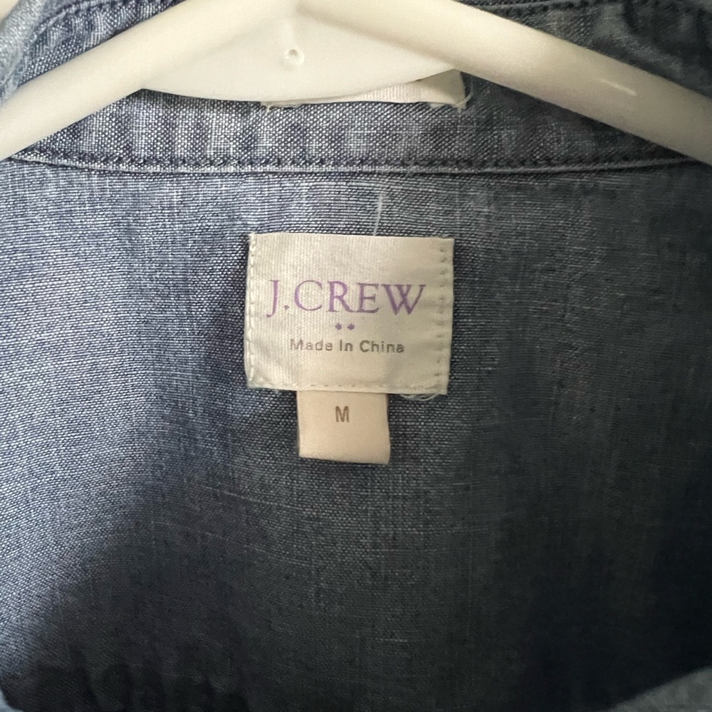 J. Crew Chambray Button-Up Shirt - Blue - Picture 2 of 5